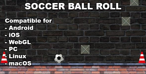 Soccer Ball Roll - endless hyper casual Unity puzzle 2D game